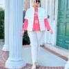 IVORY SHORT CAP SLEEVE PUFFER JACKET